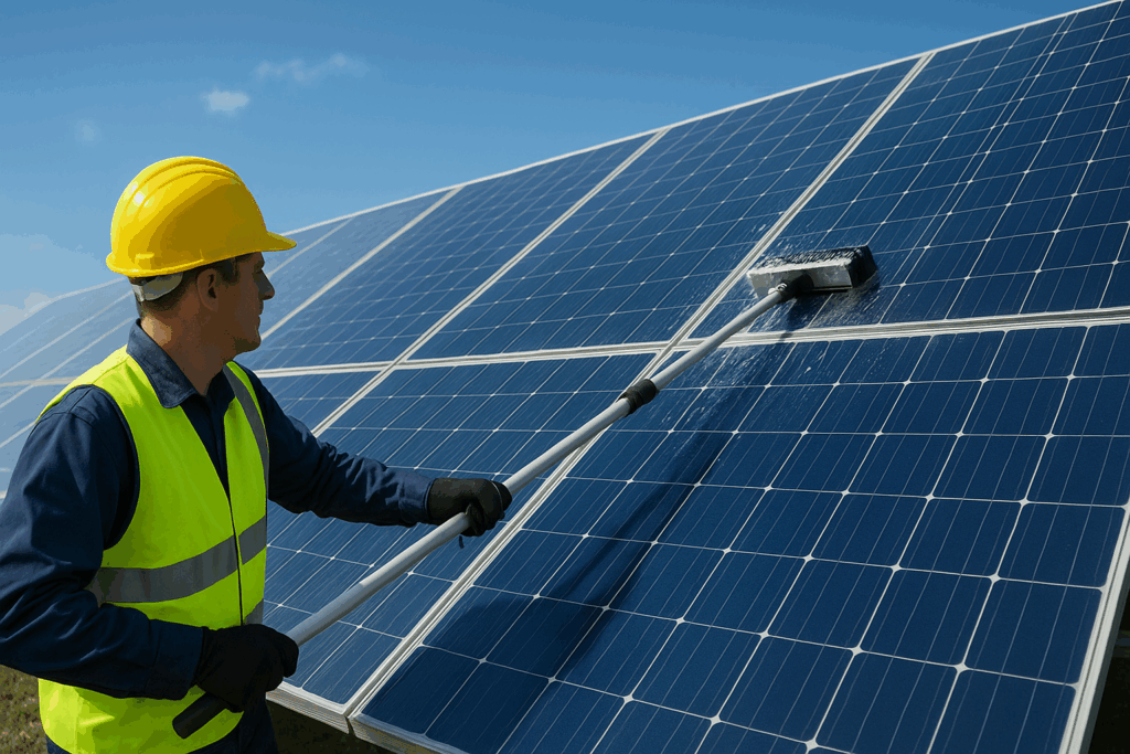 solar panel cleaning