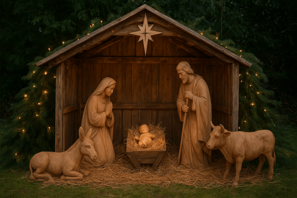 outdoor christmas nativity scene