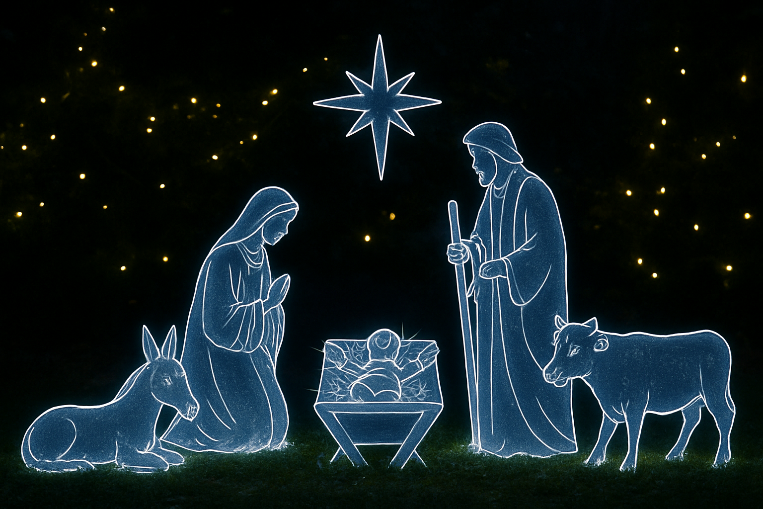 outdoor christmas nativity scene