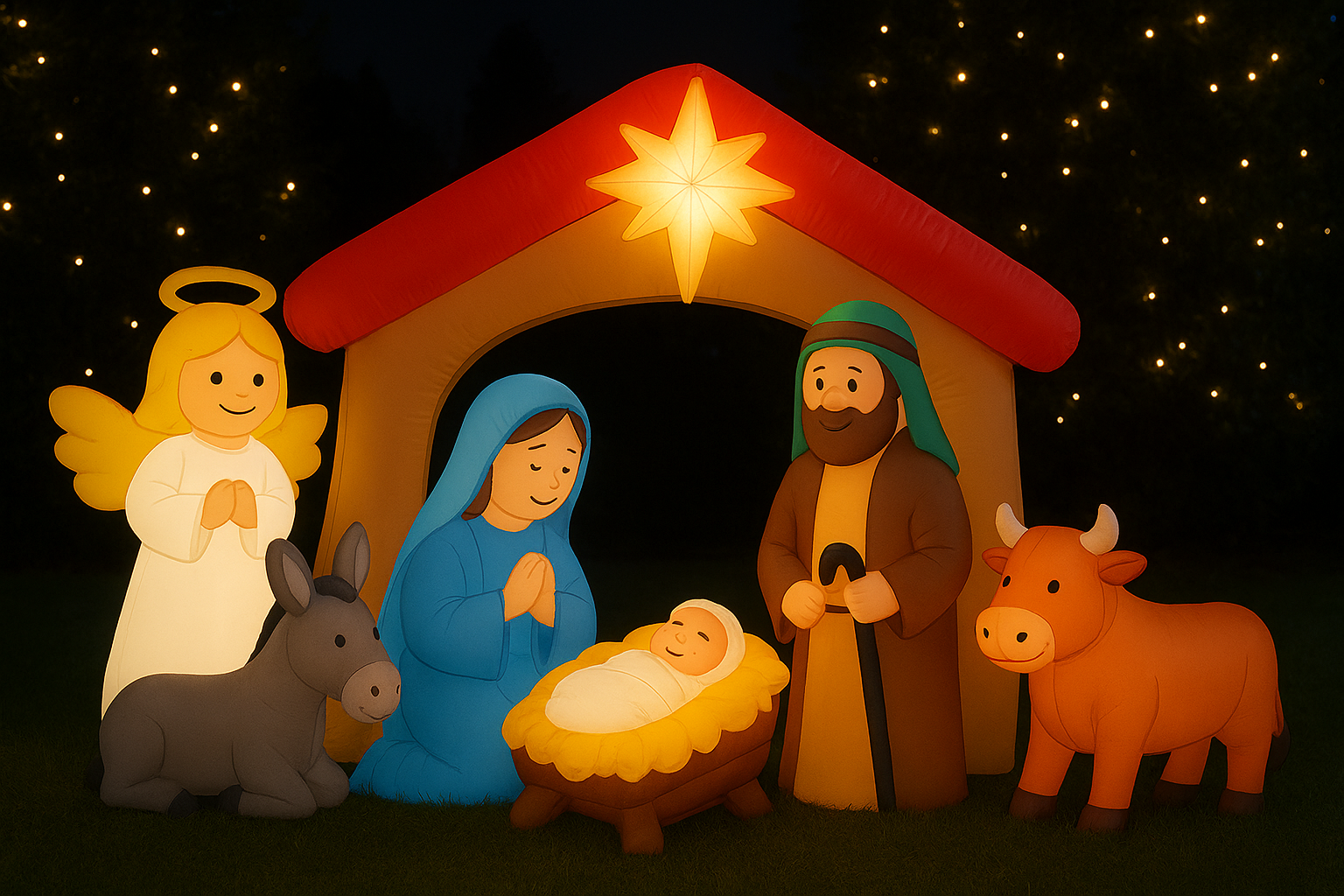 outdoor christmas nativity scene