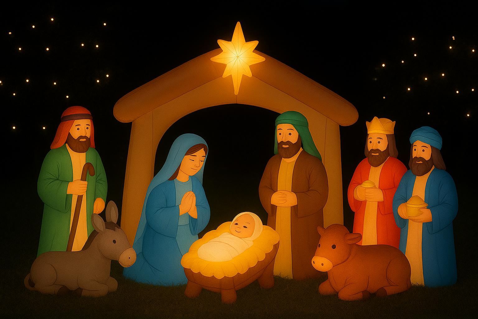 outdoor christmas nativity scene