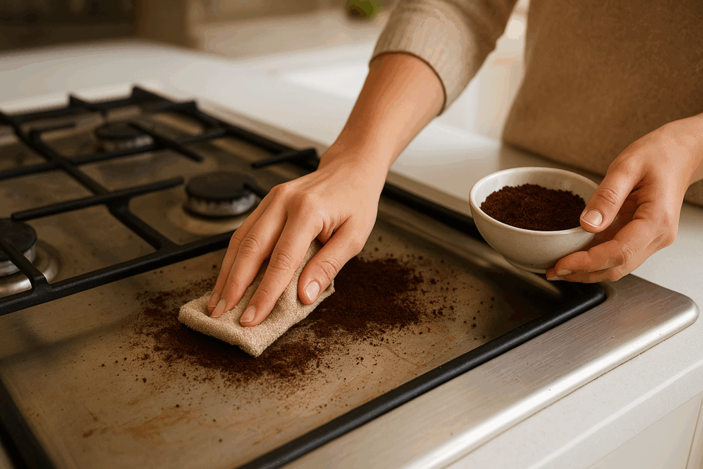 how to clean gas stove top
