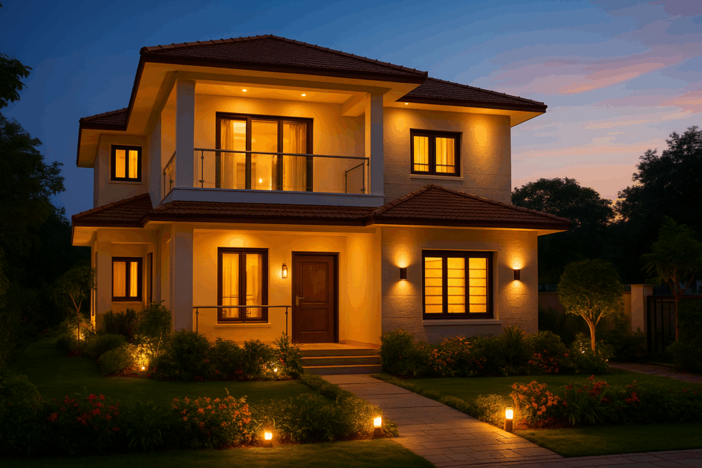 double floor normal house front elevation designs