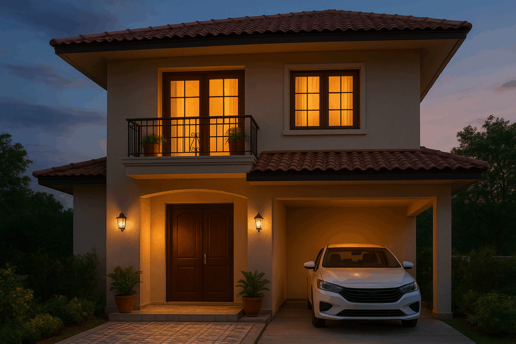 double floor normal house front elevation designs