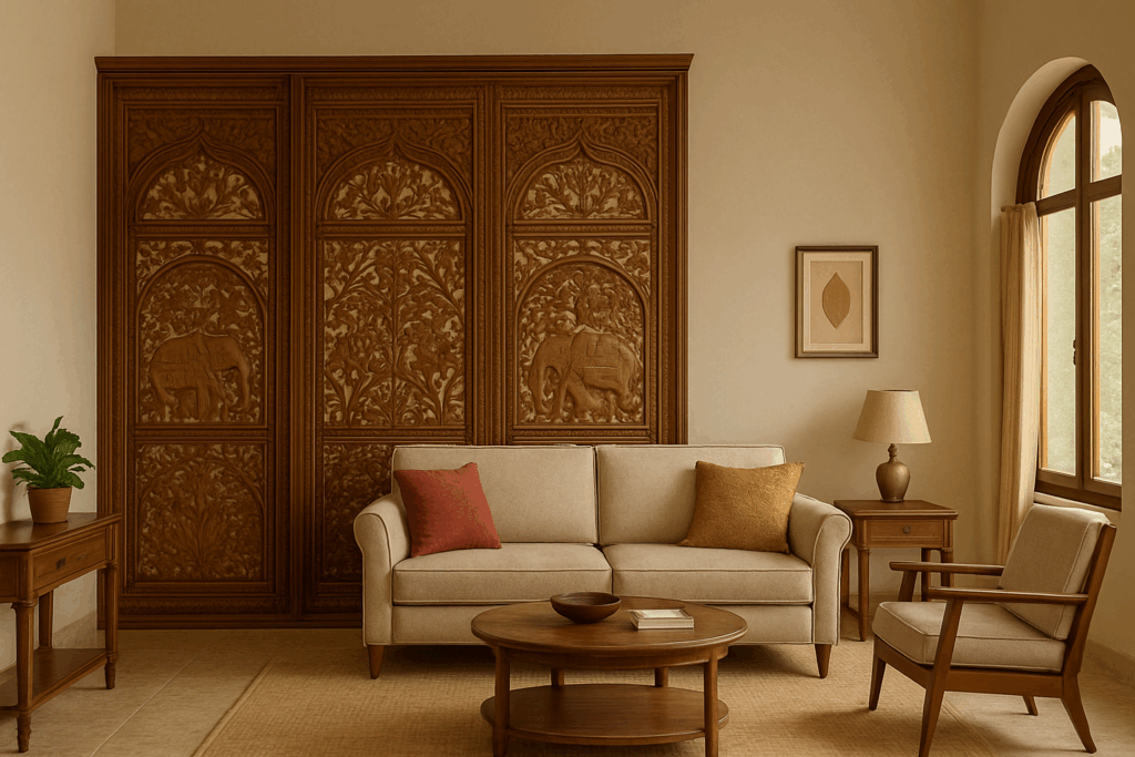 living room unique partition design