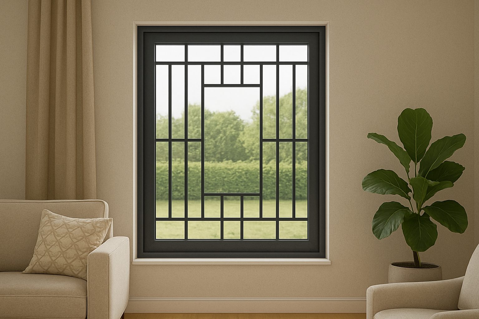modern window grill design