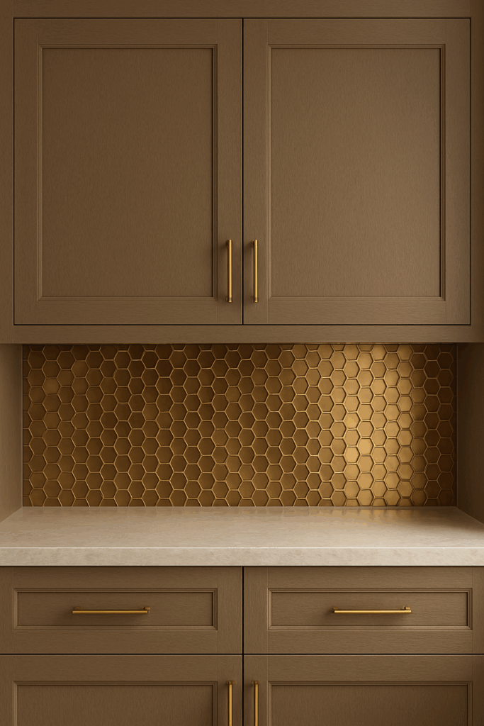 Metallic Backsplashes