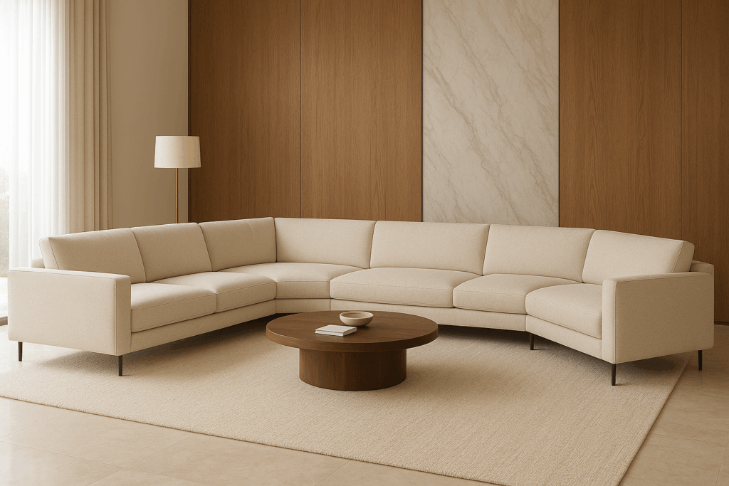 Contemporary Minimalist U-Shaped Sofa