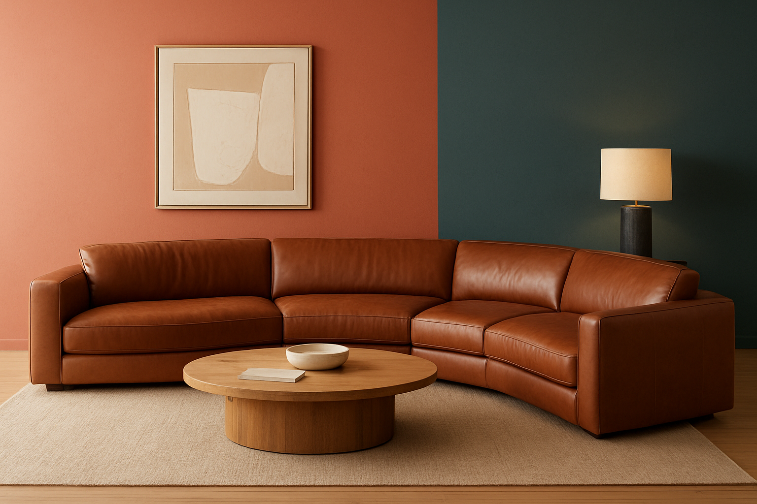 Leather U-Shaped Sofa for Premium Elegance