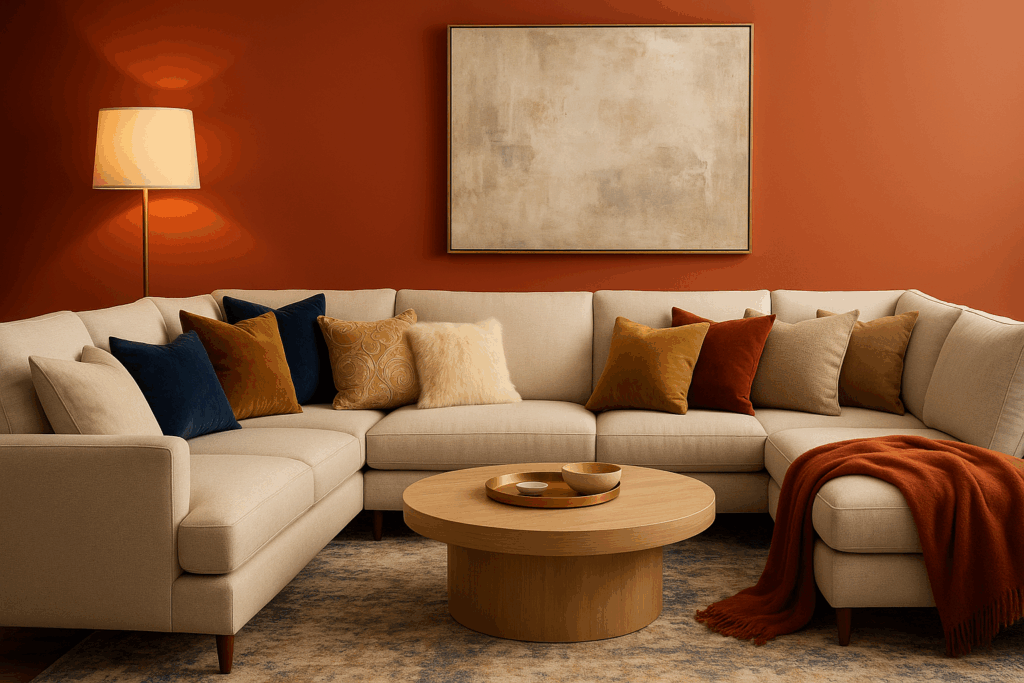 Use Layered Throw Pillows in Luxurious Textures