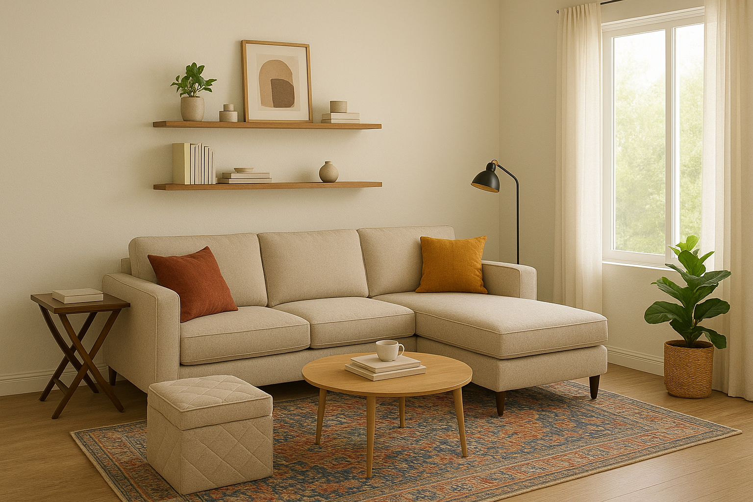 Multi-Functional Layout for Compact Rooms