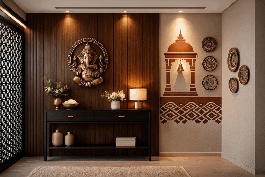 Traditional + Modern Fusion Entrance Walls