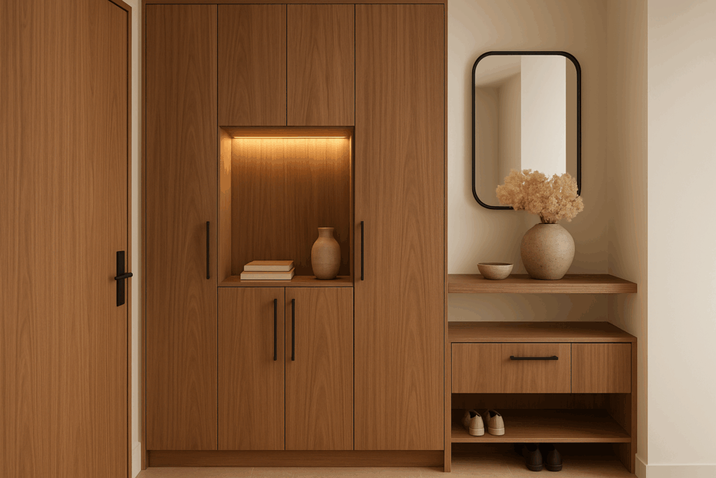 Functional Entrance Walls with Storage