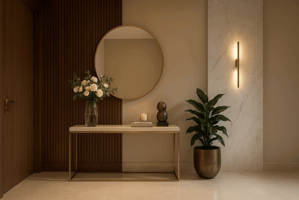 home entrance wall design