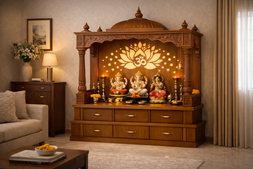 Mandir as a Furniture Statement