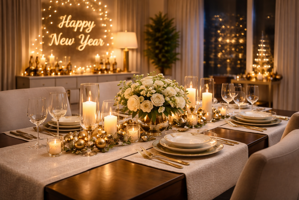 Modern Table Styling for New Year Celebrations