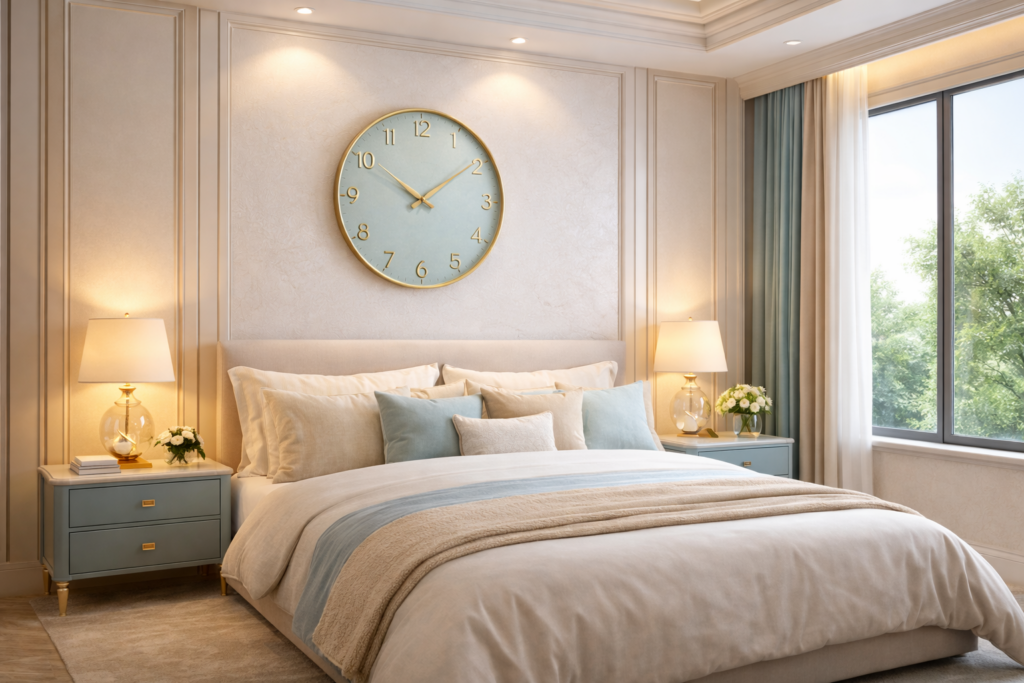 Bedroom Wall Clock Placement
