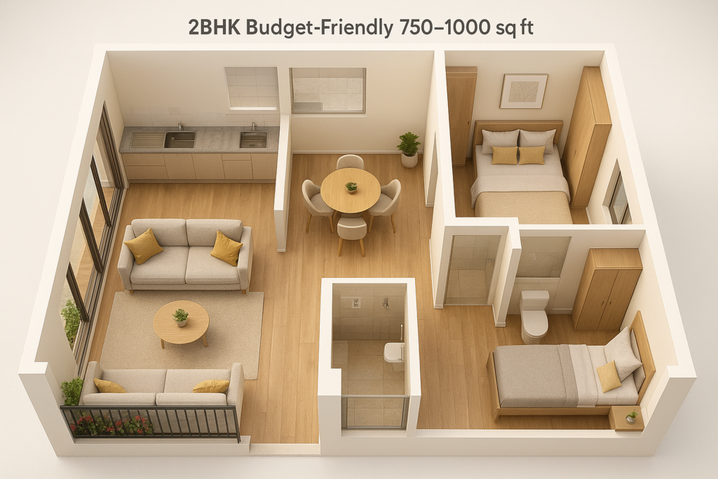 2BHK Budget-Friendly Layout