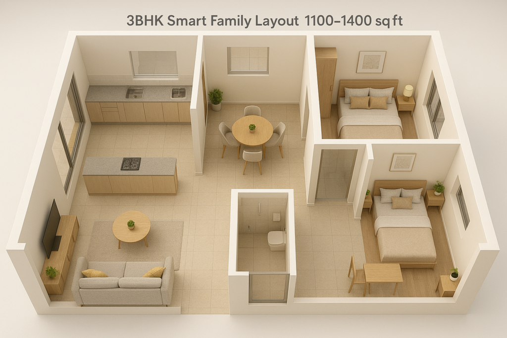 3BHK Smart Family Layout