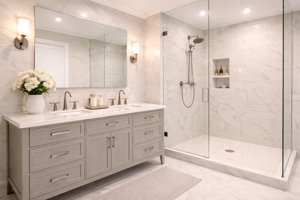 Glossy Finish for a Spacious Look