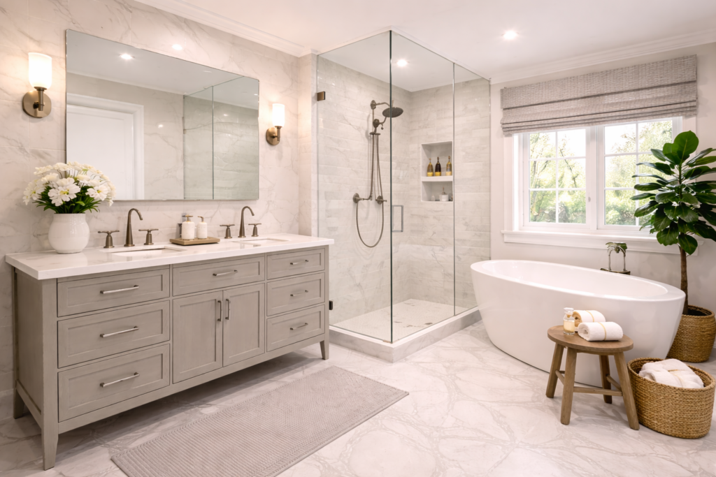 Glossy Finish for a Spacious Look