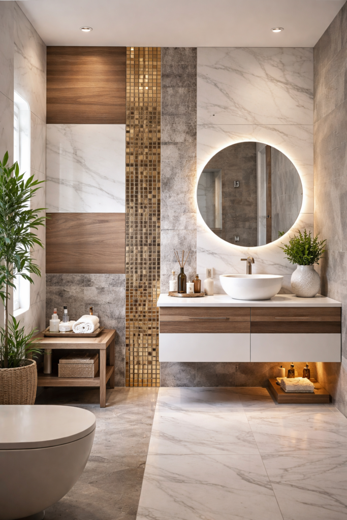 Mixed Material Tile Design