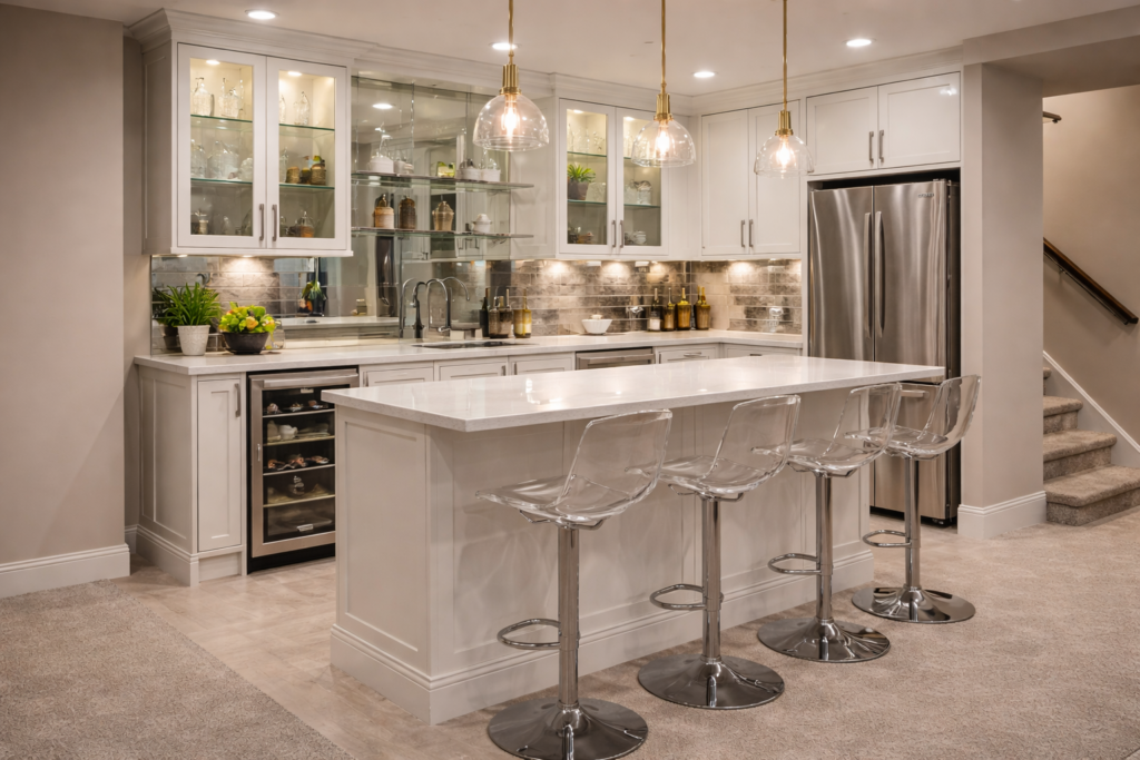 Glass Accent Kitchenette