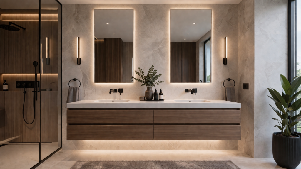 Floating Double Sink Vanity