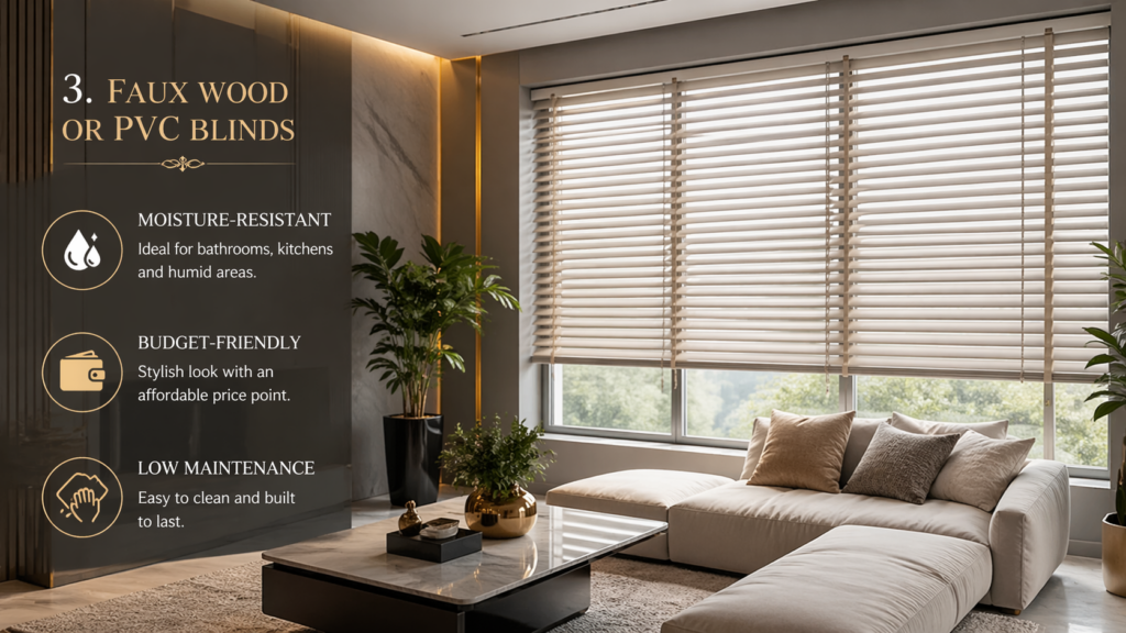 Faux Wood or PVC Blinds