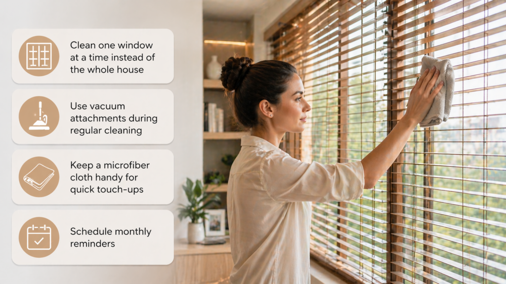 cleaning venetian blinds