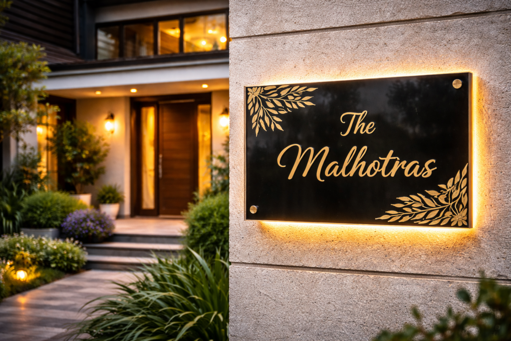 Acrylic Home Name Plate