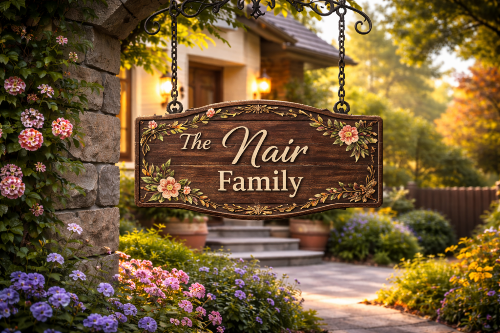 Hanging Name Plates for Home