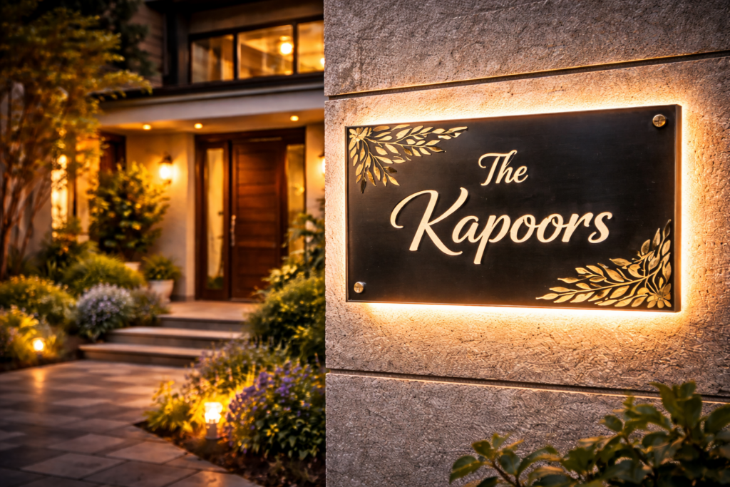 Light Name Plate for Home