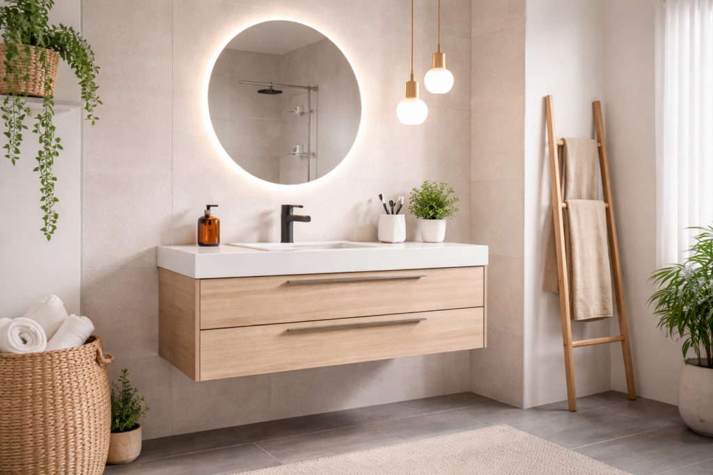 Minimalist Floating Cabinet Design