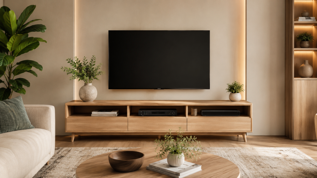 solid wood tv stand
