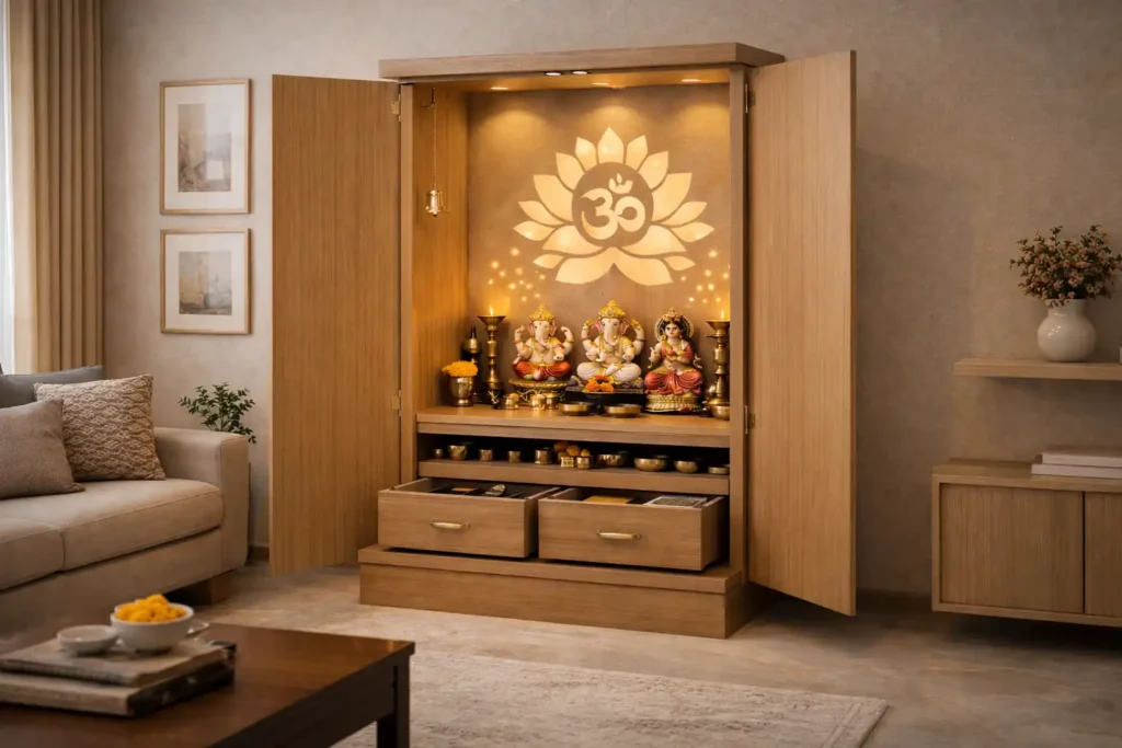Cabinet-Style Mandir Units