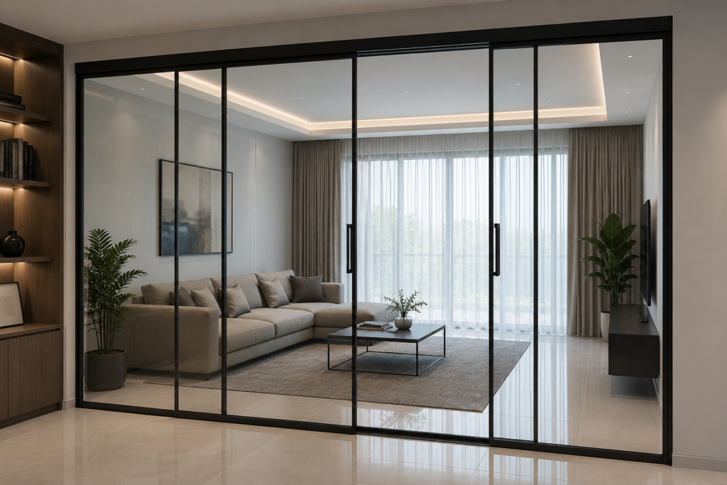 Glass Sliding Partition Wall for Modern Elegance
