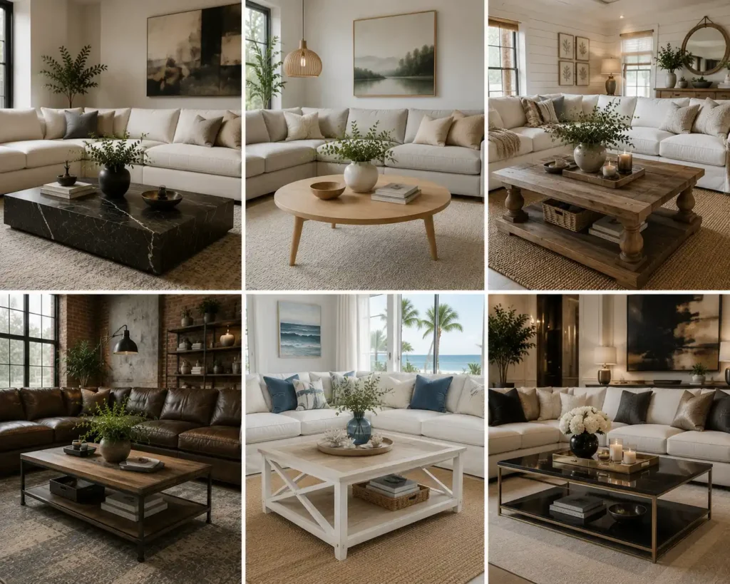 Best Coffee Table Styles for Popular Interior Design Themes